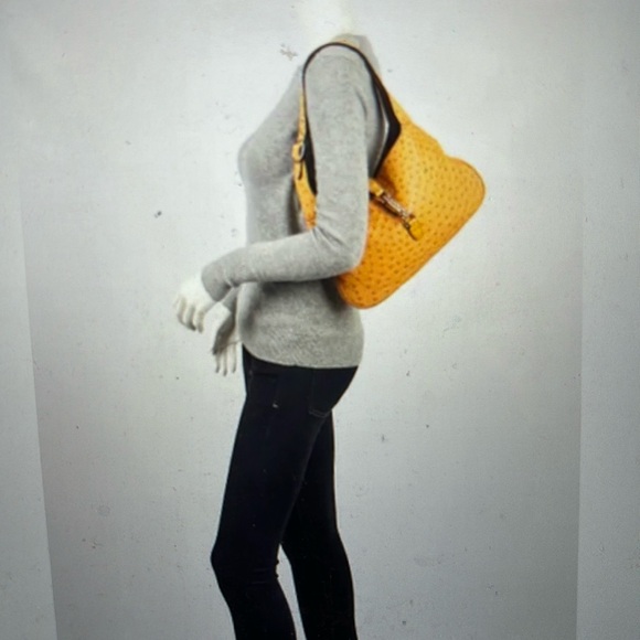 Gucci exotic Ostrich Horse-bit  hobo NEW - Picture 16 of 17